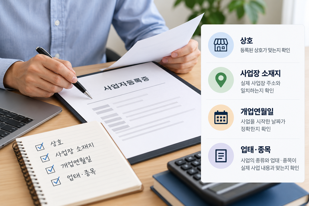 사업자등록증 발급 후 확인해야 할 항목 체크리스트