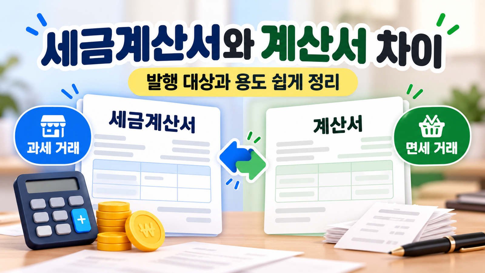 세금계산서 계산서 차이
